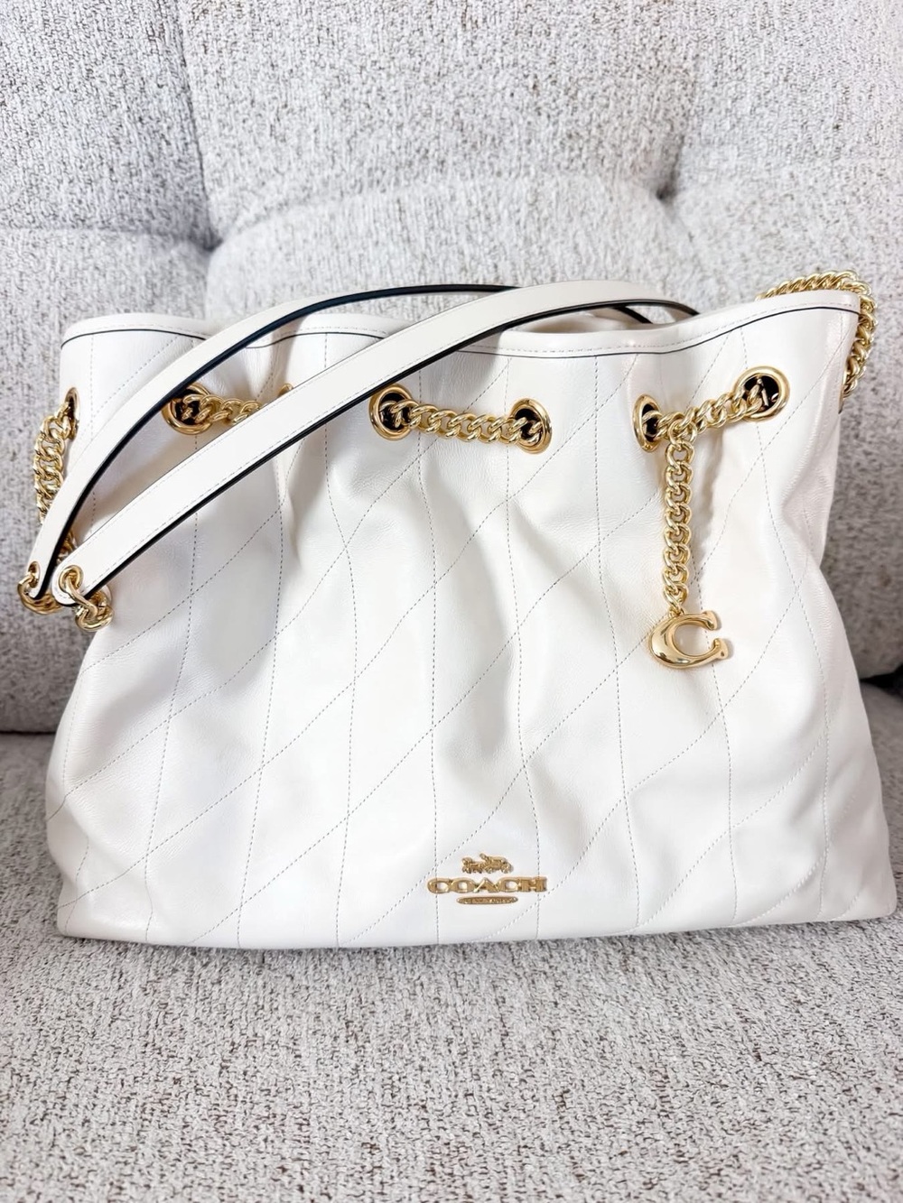 Coach Evelyn in Chalk White